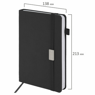 Ежедневник на 2024г, А5, 'Control', под кожу, держатель для ручки, черный 3