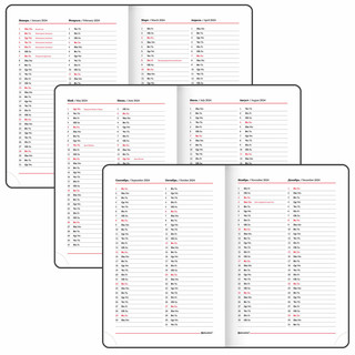 Ежедневник на 2024г, А5, 'Control', под кожу, держатель для ручки, синий 10