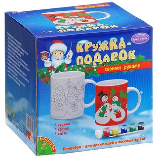 Набор для творчества 'Кружка-подарок' Bondibon (снеговики) 2