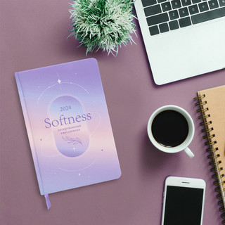 Ежедневник на 2024г 'Vista. Pastel' А5, под кожу 14