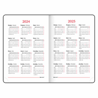 Ежедневник на 2024г 'Vista. Pastel' А5, под кожу 7