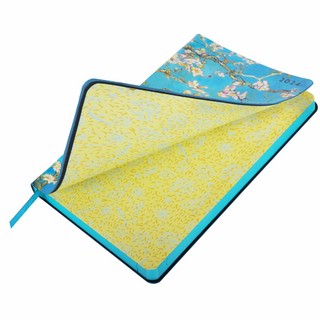 Ежедневник 2024г 'Vista' А5, под кожу, Цветущий миндаль 2