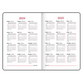 Ежедневник 2024г 'Vista' А5, под кожу, Цветущий миндаль 7