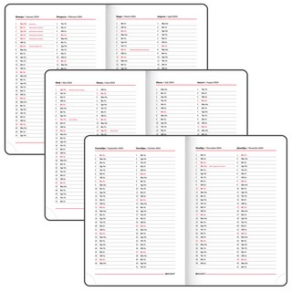 Ежедневник 2024г 'Vista' А5, под кожу, Цветущий миндаль 8