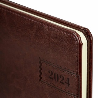 Еженедельник-планер на 2024г, А5 'Imperial' под кожу, коричневый 6