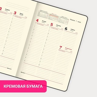 Еженедельник-планер на 2024г, А4 'Imperial' под кожу, синий 5