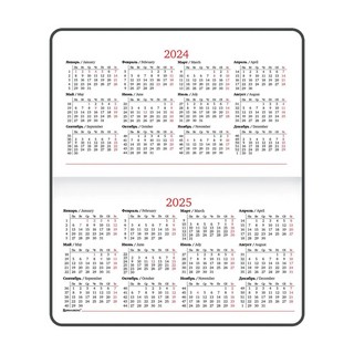 Еженедельник-планер на 2024г, А6 'Foliage' под кожу, бирюзовый 11