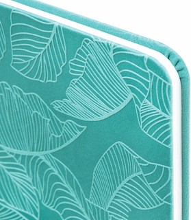 Еженедельник-планер на 2024г, А6 'Foliage' под кожу, бирюзовый 4