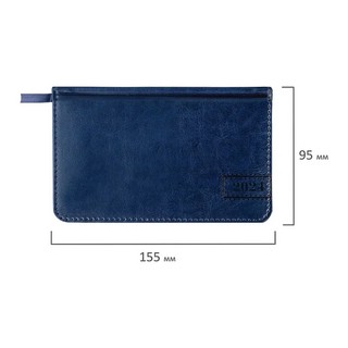 Еженедельник-планер на 2024г, А6 'Imperial' под кожу, синий 3