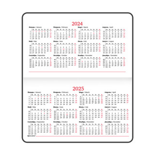 Еженедельник-планер на 2024г А6 'Rainbow' под кожу, сиреневый 8