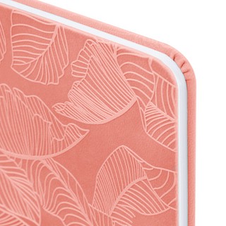 Еженедельник-планер на 2024г, А6 'Foliage' под кожу, коралловый 8