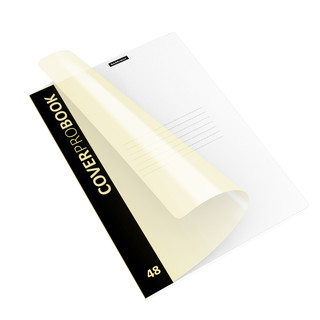 Тетрадь А4, 48 листов, клетка, пластиковая обложка, CoverProBook Pastel, желтый