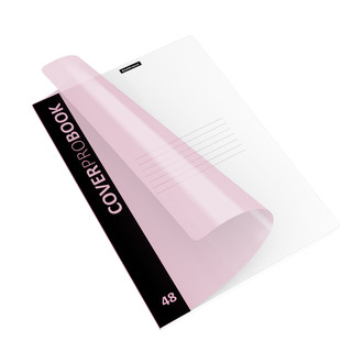 Тетрадь А4, 48 листов, клетка, пластиковая обложка, CoverProBook Pastel, розовый
