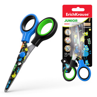 Ножницы 13 см 'Junior Decor Funny Monsters' с принтом на лезвиях