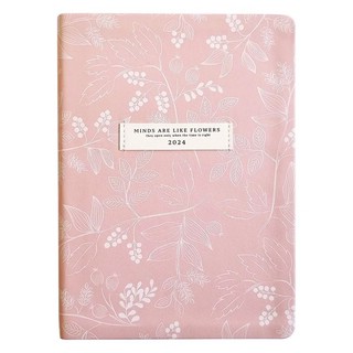 Ежедневник на 2024г 'June' А5, 176 листов, мягкая обложка, розовый