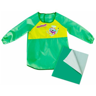 Фартук-накидка с рукавами + клеенка, ПВХ, 40x69 см, красный 1