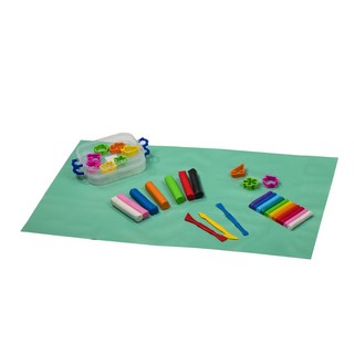 Фартук-накидка с рукавами + клеенка, ПВХ, 40x69 см, красный 3