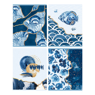 Тетрадь А5, 48л, клетка, 'Kintsugi' в ассортименте. Цена за 1...