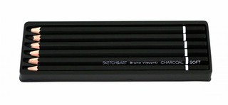 Набор угольных карандашей 'Sketch&Art' 6 шт. (мягкий, средний, твердый) 3