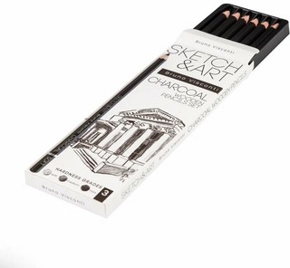 Набор угольных карандашей 'Sketch&Art' 6 шт. (мягкий, средний, твердый) 2