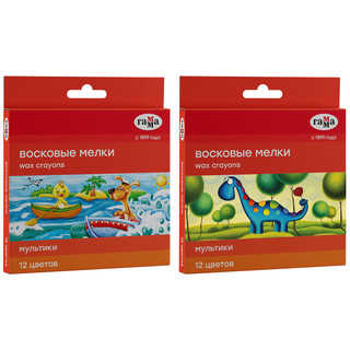 Мелки восковые 'Мультики' 12 цветов, круглые 2