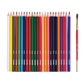 Набор карандашей акварельных 24 цвета 'Лицей' с кистью, картонная упаковка 2