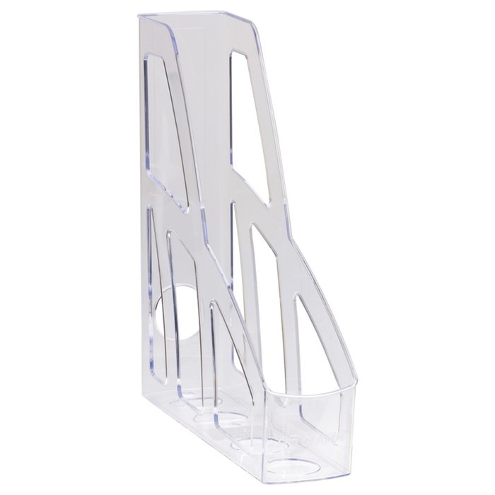 Лоток для бумаг вертикальный 'Лидер' прозрачный, ширина 75мм