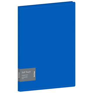 Папка с 30 вкладышами 'Soft Touch' 700мкм, с внутренним карманом, синяя