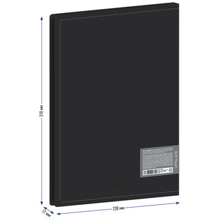 Папка с 30 вкладышами 'Soft Touch' 700мкм, с внутренним карманом, черная 3