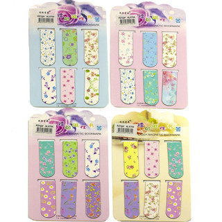 Набор из 6-ти магнитных закладок 'Цветочки', в ассортименте. ...