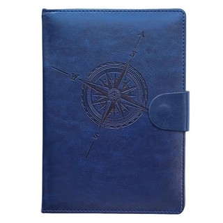 Ежедневник на 2024г 'Compass' А5, мягкая съемная обложка с магнитным клапаном, синий