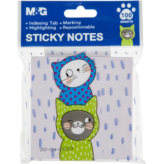 Стикеры с клеевым краем M&G So Many Cats, 76x76мм, 100 л, в а...