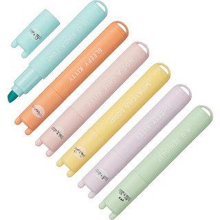 Текстовыделители мини, 6 цветов, M&G AHM22575, SO MANY CATS аромат 2