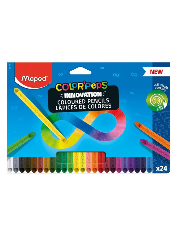 Карандаши 24 цвета, из ударопрочного грифеля, MAPED 861601