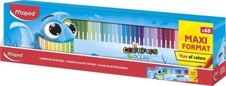 Фломастеры 48 цветов Maped Color'Peps Ocean, линия 28 мм, артикул 845727