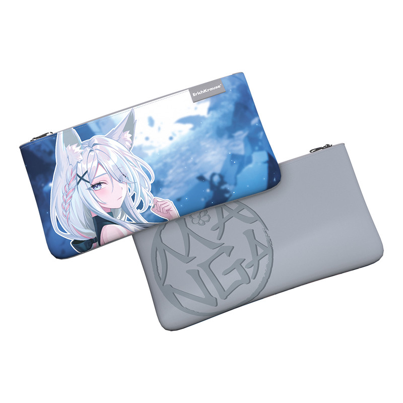 Пенал-конверт 'Manga' 22х12 см, ErichKrause Light, синий