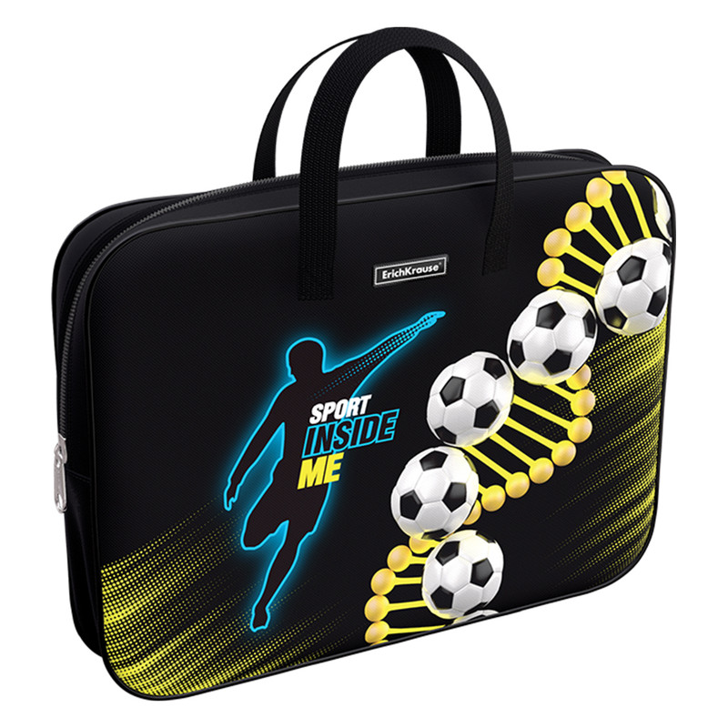 Папка текстильная А4+, на молнии, с ручками 'Sport DNA'