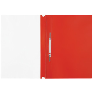 Папка-скоросшиватель А4, пластик, с перфорацией, 'OfficeSpace' 120мкм, красная, прозрачный верх 4