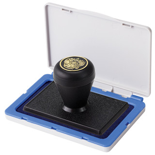 Штемпельная подушка 100х80 мм (рабочая поверхность 90х50 мм), синяя краска 3