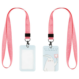 Бейдж вертикальный MESHU 'Kind bunny', 110 x 70 мм, лента с к...