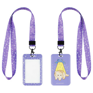 Бейдж вертикальный MESHU 'Ufo cat', 110х70 мм, лента с карабином