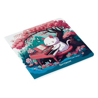 Скетчбук 40 листов, 17х17 см, 'Cat's symphonie' без линовки 2