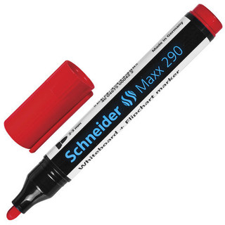 Маркер для белых досок и флипчартов Schneider 'Maxx 290' красный, пулевидный, 3мм