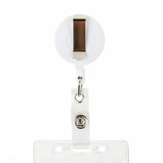 Бейдж вертикальный (9х6 см), с держателем-рулеткой 70 см, белый 4