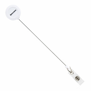 Бейдж вертикальный (9х6 см), с держателем-рулеткой 70 см, белый 8