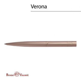 Ручка шариковая автоматическая 'Verona' 1.0 мм, шампань, синяя 10