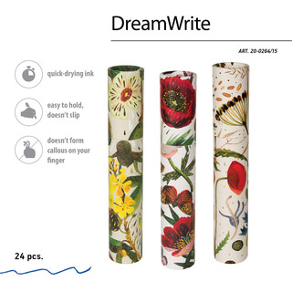 Ручка шариковая DreamWrite 'Flora.Bloom flowers' 0.7 мм, в футляре, в ассортименте 4