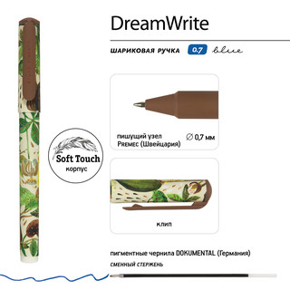 Ручка шариковая DreamWrite 'Flora.Bloom flowers' 0.7 мм, в футляре, в ассортименте 7