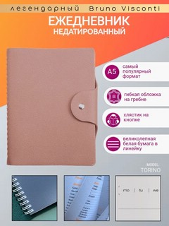 Ежедневник 'Torino' А5, недатированный, пудровый 2