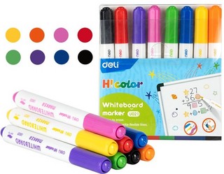 Набор маркеров 8 цветов для досок Deli EU021